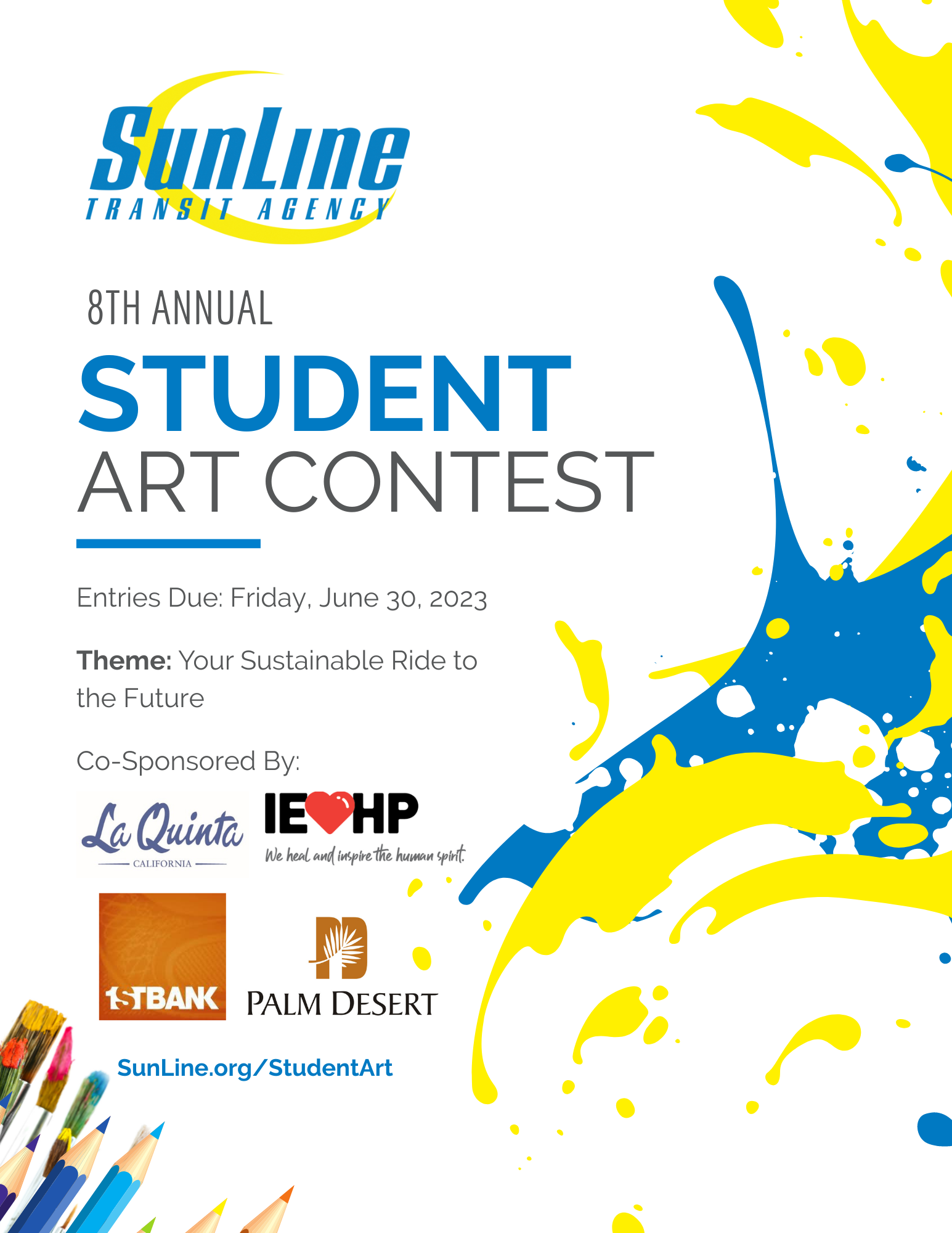 8th Annual Student Art Contest 2023 Flyer.png SunLine Transit Agency